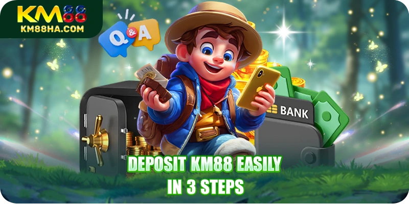 Deposit KM88 easily in 3 steps
