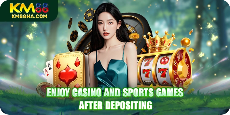 Enjoy casino and sports games after depositing