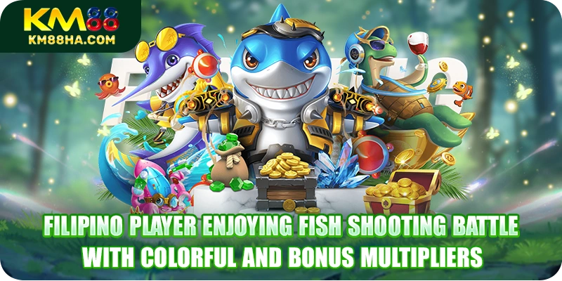 Filipino player enjoying Fish Shooting Battle with colorful and bonus multipliers Filipino player enjoying Fish Shooting Battle with colorful and bonus multipliers