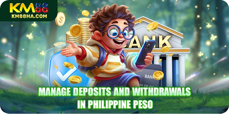 Manage deposits and withdrawals in Philippine peso
