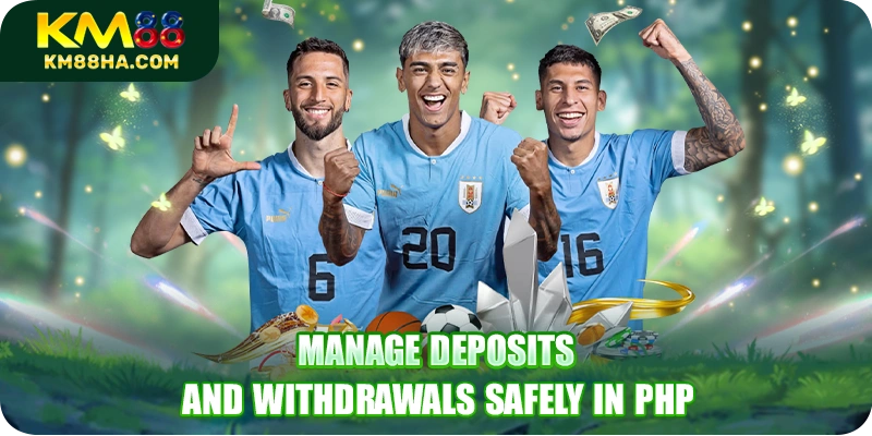 Manage deposits and withdrawals safely in PHP